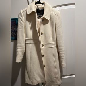 JCrew Ivory Lady Coat